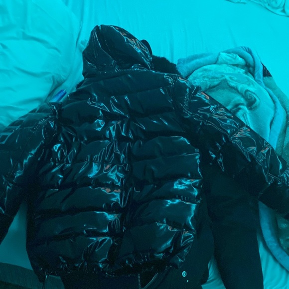 Guess jacket mens puffer shiny coat reflective very luxury and authentic - Picture 3 of 3